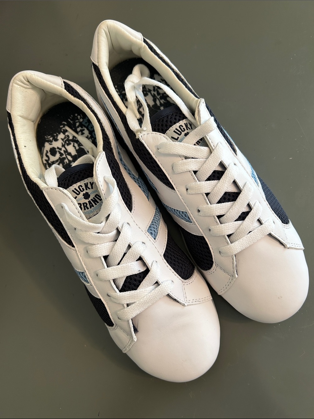 Lucky Brand NWOT Navy, White & Light Blue Lace-Up Sneakers